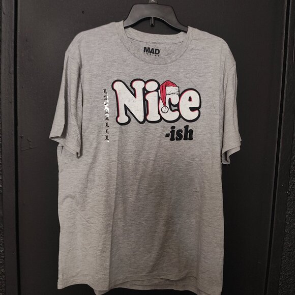 Mad Engine "Nice-ish" Christmas Holiday T-Shirt - Size XL New Without Tags - Picture 1 of 3